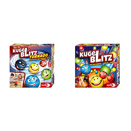 Noris 606064680 Kugelblitz Tornado - Kinderspiel ab 5 Jahre - für 2-4 Spieler & 606064480 Kugelblitz, das blitzschnelle Actionspiel mit Lerneffekt in verschiedenen Spielvarianten Noris 606064680 Kugelblitz Tornado - Kinderspiel ab 5 Jahre - für 2-4 Spieler & 606064480 Kugelblitz, das blitzschnelle Actionspiel mit Lerneffekt in verschiedenen Spielvarianten von Noris