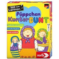 Noris 606071863 - Püppchen kunterbunt, Reaktionsspiel, Lernspiel von Noris