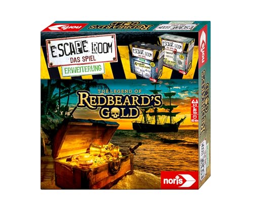 Noris 606101797 - Escape Room Erweiterung Redbeards Gold - Familien und Gesellschaftsspiel für Erwachsene - Nur mit dem Chrono Decoder spielbar - ab 16 Jahren von Noris