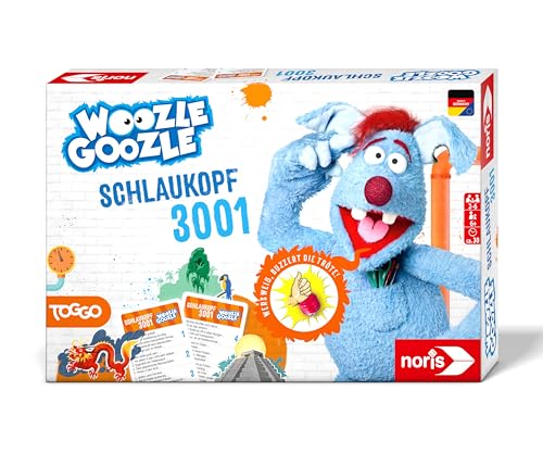 Noris 606102071 - Woozle Goozle Schlaukopf 3001 (Spiel ab 6 Jahre) - rasantes WissensQuiz für Kinder mit Quietsche-Buzzer, 2-6 Spieler, ca. 30 Min. Spiel-Dauer, Weiß von noris
