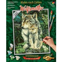 Schipper 609240838 - Malen nach Zahlen, Wolfsmutter, 24x30cm von Noris