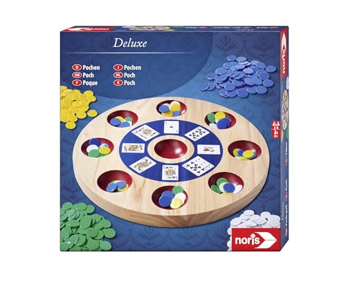 Noris 606101984 Deluxe Pochen ab 8 Jahren - Spielbrett aus Holz mit 300 Chips für 2-8 Spieler (Spielkarten nicht enthalten) Noris 606101984 Deluxe Pochen ab 8 Jahren - Spielbrett aus Holz mit 300 Chips für 2-8 Spieler (Spielkarten nicht enthalten) von Noris