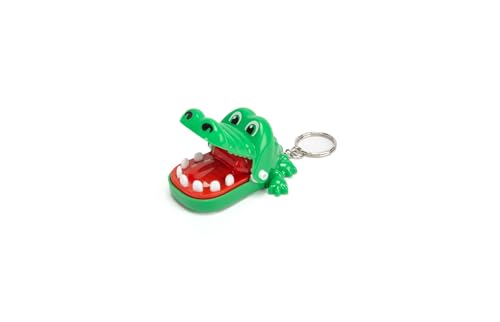 noris 606132081 Mini beißendes Krokodil, Geschicklichkeitsspiel für Kinder ab 3 Jahren, grün von noris