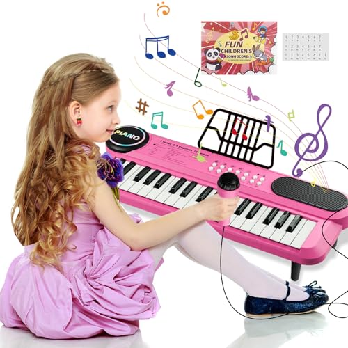 Keyboard Spielzeug 37 Tasten Kinder Elektronisches Klavier mit Mikrofon, Tragbares Musikspielzeug für Mädchen und Jungen 2-5 Jahre, Rosa Weihnachten Geburtstag Keyboard Spielzeug 37 Tasten Kinder Elektronisches Klavier mit Mikrofon, Tragbares Musikspielzeug für Mädchen und Jungen 2-5 Jahre, Rosa Weihnachten Geburtstag von Norkbeng
