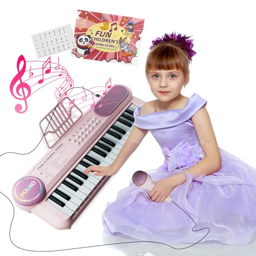 Rosa Spielzeug Klavier für Kinder, 37 Tasten Tragbares Elektronisches Keyboard mit Mikrofon, Musikspielzeug für Mädchen & Jungen, Geschenk zu Weihnachten und Geburtstag Rosa Spielzeug Klavier für Kinder, 37 Tasten Tragbares Elektronisches Keyboard mit Mikrofon, Musikspielzeug für Mädchen & Jungen, Geschenk zu Weihnachten und Geburtstag von Norkbeng