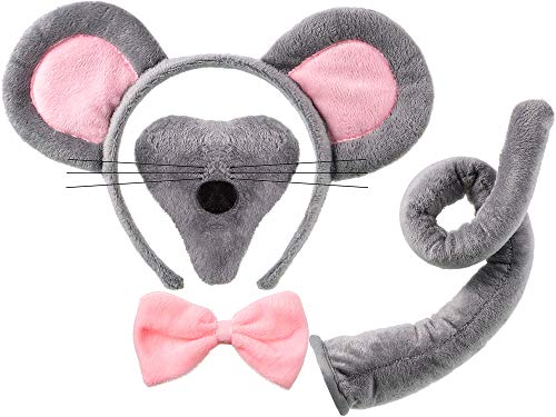 Norme Tier Kostüm Set Maus Ohren Nase Schwanz und Fliege Tier Schick Kleid Kostüm Kit Zubehör für Halloween Party, Halloween Feiern, Kostüm Partys, Ankleiden Spielen Norme Tier Kostüm Set Maus Ohren Nase Schwanz und Fliege Tier Schick Kleid Kostüm Kit Zubehör für Halloween Party, Halloween Feiern, Kostüm Partys, Ankleiden Spielen von Norme