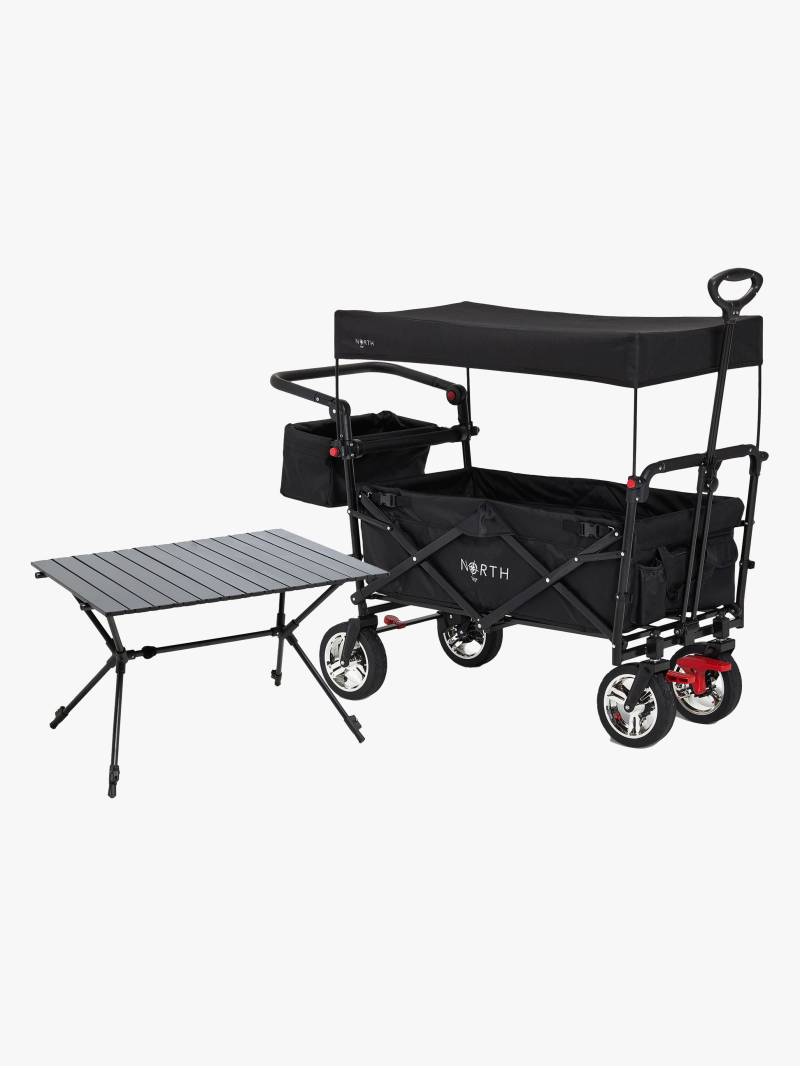 North 13.5 Porter Bollerwagen, Black inkl. Campingtisch von North 13.5