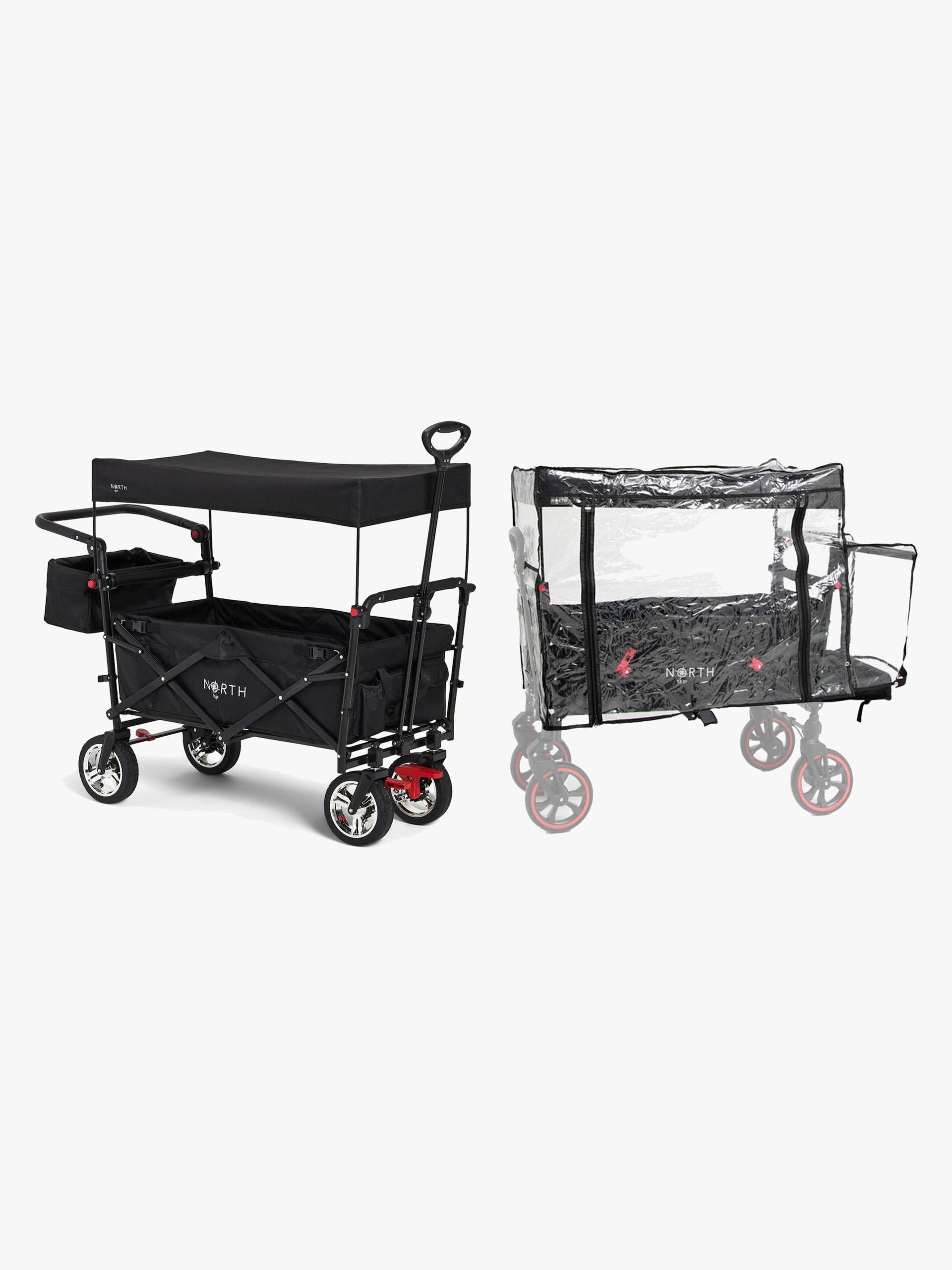 North 13.5 Porter Bollerwagen inkl. Regenüberzug, Black North 13.5 Porter Bollerwagen inkl. Regenüberzug, Black von North 13.5