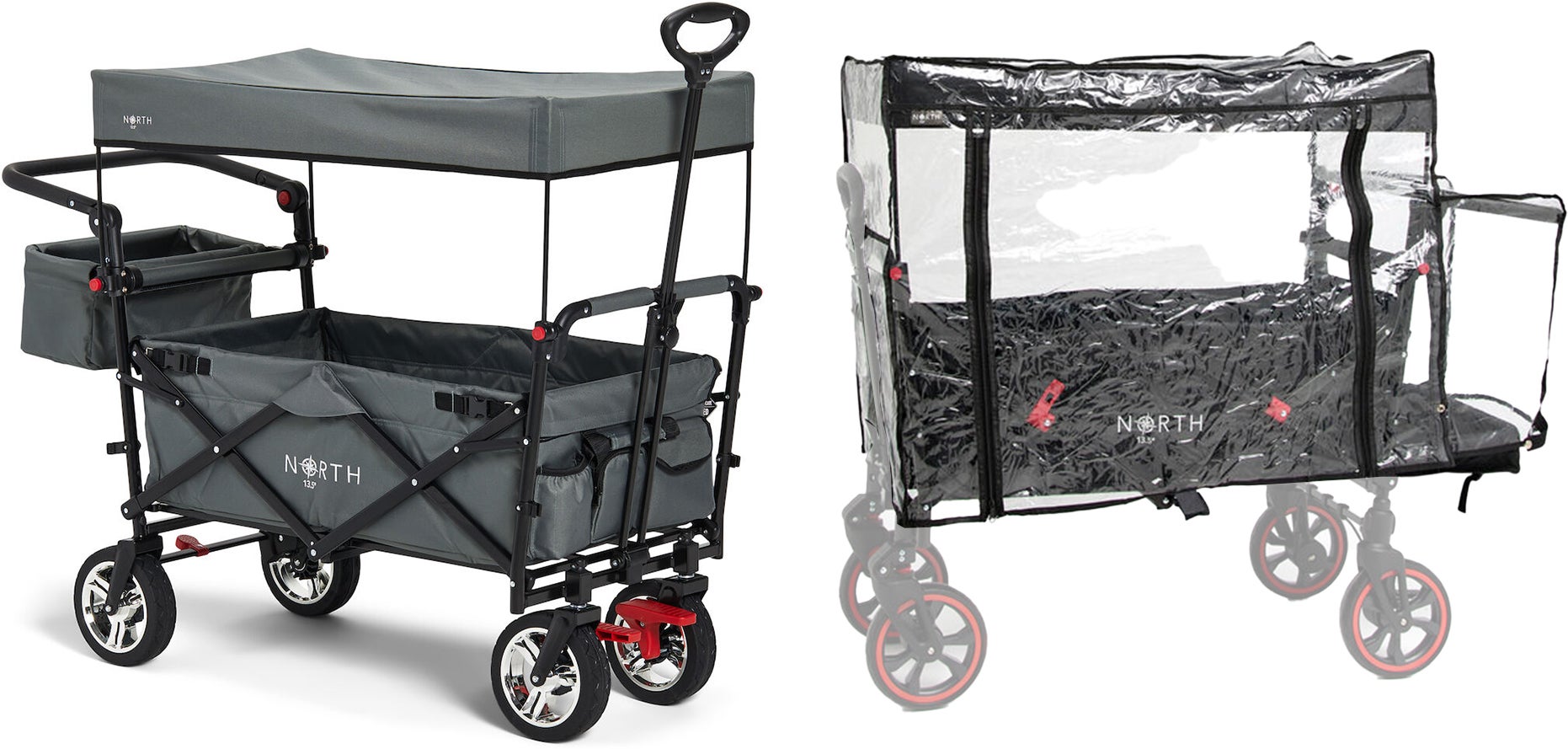 North 13.5 Porter Bollerwagen inkl. Regenüberzug, Ivy Grey North 13.5 Porter Bollerwagen inkl. Regenüberzug, Ivy Grey von North 13.5