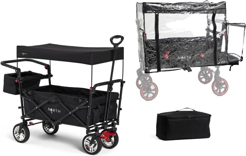 North 13.5 Porter Bollerwagen inkl. Regenüberzug & Kühltasche, Black North 13.5 Porter Bollerwagen inkl. Regenüberzug & Kühltasche, Black von North 13.5