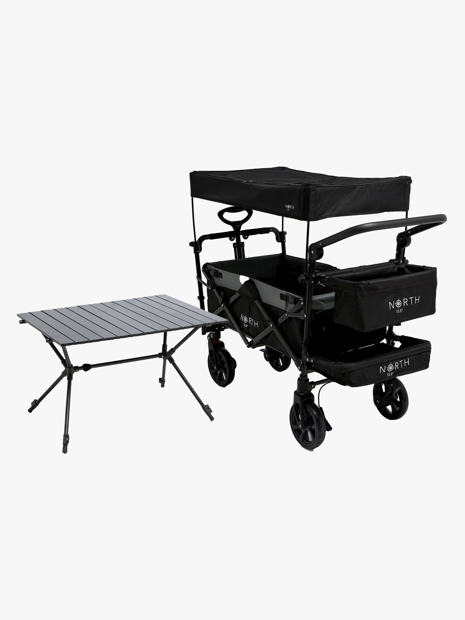 North 13.5 Transporter Bollerwagen, Black/Grey inkl. Campingtisch North 13.5 Transporter Bollerwagen, Black/Grey inkl. Campingtisch von North 13.5