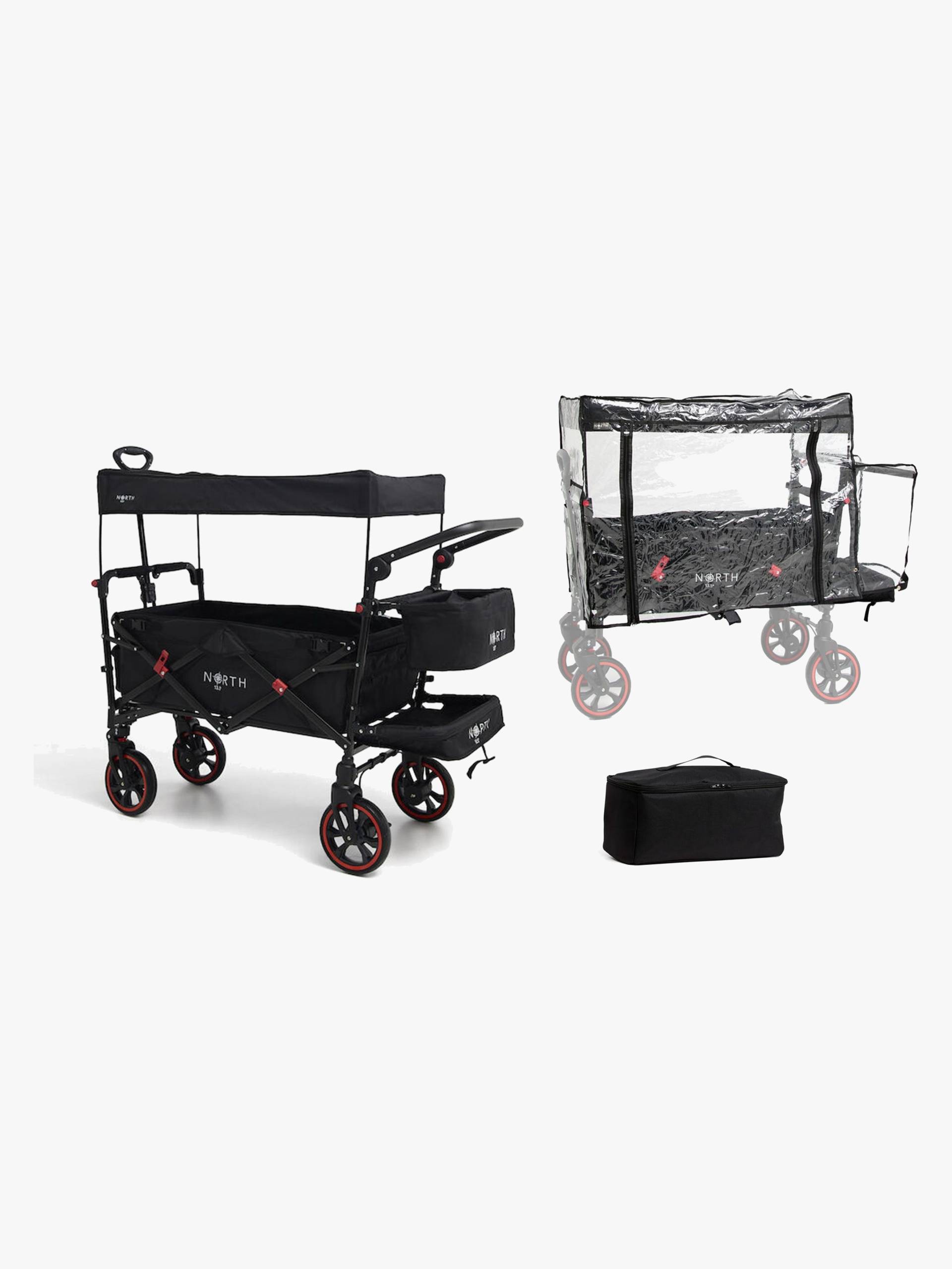 North 13.5 Transporter Bollerwagen inkl. Regenüberzug & Kühltasche, Black North 13.5 Transporter Bollerwagen inkl. Regenüberzug & Kühltasche, Black von North 13.5