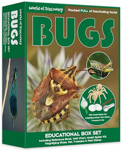 North Parade Publishing Children's Bugs Educational Box Set - Includes Reference Book, Wall Chart and Spider Model Kit von North Parade Publishing