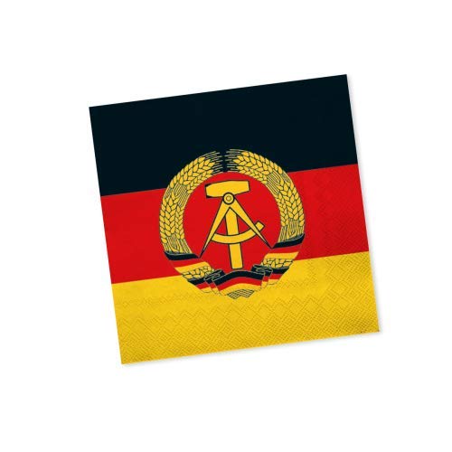 20 Servietten * DDR * für Länder-Party und Mottoparty | Napkins Papierservietten Set von DH-Konzept