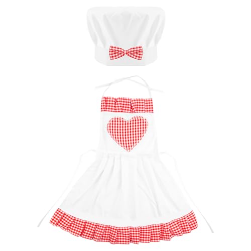 2 Stück Baby Koch Outfit für Mädchen, Süßes Neugeborenes Baby-Koch Set, Kleinkind Chef Kostüm Fotografie Fotografie, Kochmütze und Schürze, für 6–24 Monate Säugling, Kleinkind-Foto-Erinnerungen 2 Stück Baby Koch Outfit für Mädchen, Süßes Neugeborenes Baby-Koch Set, Kleinkind Chef Kostüm Fotografie Fotografie, Kochmütze und Schürze, für 6–24 Monate Säugling, Kleinkind-Foto-Erinnerungen von Notoke