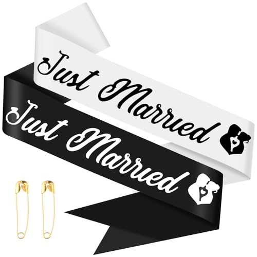 ​​2 Stück Schärpe Braut Bräutigam, Schärpe & Groom to Be Schärpe, JGA Accessoires Frauen Männer, Hochzeitsgeschenk, Junggesellenabschied Deko, Hen Party, Bachelorette Zubehör für Brautpaar​​ von Notoke