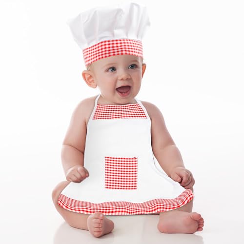 Notoke 2 Stück Baby Koch Outfit für Jungs, Süßes Säugling-Kochkostüm, mit Kochmütze und Schürze, Rot-Weißes Foto-Requisitenkostüm, für 6–24 Monate Kleinkind, Jungen Erinnerungsfoto Notoke 2 Stück Baby Koch Outfit für Jungs, Süßes Säugling-Kochkostüm, mit Kochmütze und Schürze, Rot-Weißes Foto-Requisitenkostüm, für 6–24 Monate Kleinkind, Jungen Erinnerungsfoto von Notoke