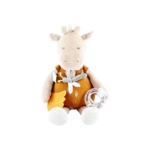 Noukie's - Aktivitätsplüschtier Giraffe Tiga - 40 cm – Veloudoux - Beige/Ocker von Noukie's