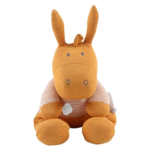 Noukie's - Plüsch für Kinder - Kleines Kuscheltier Pco Ocker - Schmusetuch Bio-Baumwolle - Größe für Kinder geeignet (25 cm) von Noukie's