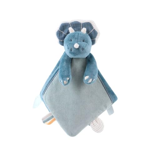 Noukie's - Schmusetuch für Kinder - Schmusetuch aus Veloudoux - Ops, der Triceratops - Viele Funktionen - Blau - 1 Stück Noukie's - Schmusetuch für Kinder - Schmusetuch aus Veloudoux - Ops, der Triceratops - Viele Funktionen - Blau - 1 Stück von Noukie's