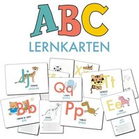 ABC-Lernkarten der Tiere, Bildkarten, Wortkarten, Flash Cards mit Groß- und Kleinbuchstaben von Nova Md