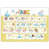 Hochwertiges ABC-Mini-Lernposter der Tiere (32,4 x 45,8 cm): Stabiler Karton, folienbeschichtet, abwischbar. von Nova Md
