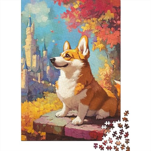 Corgi Puzzle 1000 Teile Schwer Puzzle Spielzeug Pädagogisches Spiel Impossible Herausforderung Spielzeug Für Erwachsene Kinder 1000pcs (75x50cm) von NoveAurora