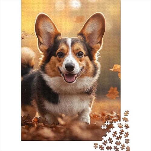 Corgi Puzzle 1000-teilige Schwer Puzzle Spielzeug Lernspiel Impossible Herausforderung Spielzeug Für Erwachsene Kinder 1000pcs (75x50cm) von NoveAurora