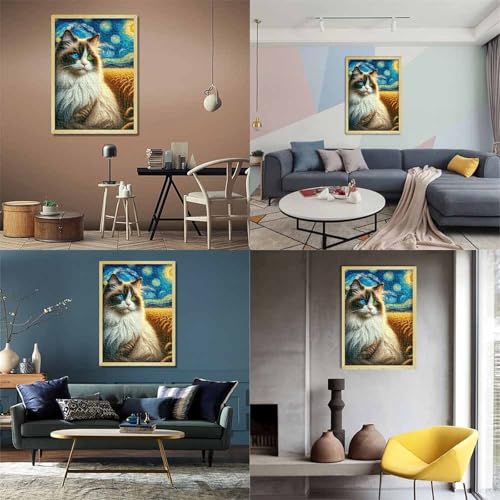 Cute Katze Puzzle 1000 Teile Schwer Puzzle Spielzeug Pädagogisches Spiel Impossible Herausforderung Spielzeug Für Erwachsene Und Kinder Ab 12 Jahren 1000pcs (75x50cm) von NoveAurora