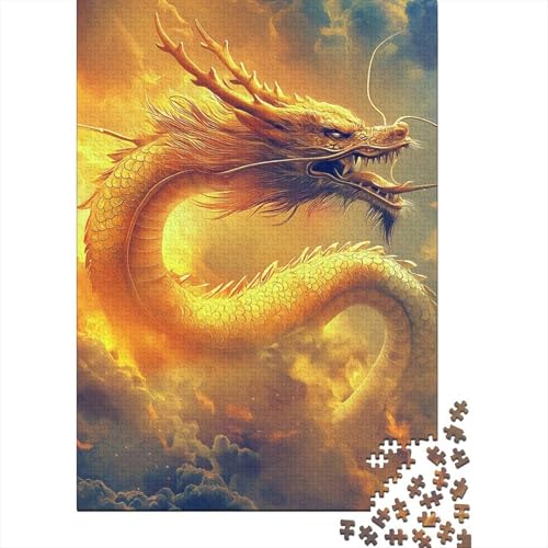 Drache Puzzle 1000 Teile Schwer Puzzle Spielzeug Pädagogisches Spiel Impossible Herausforderung Spielzeug Für Erwachsene Kinder 1000pcs (75x50cm) von NoveAurora