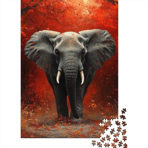 Elephant Puzzle 1000 Teile Schwer Puzzle Spielzeug Pädagogisches Spiel Impossible Herausforderungsspielzeug Für Erwachsene Und Kinder in Bewährter 1000pcs (75x50cm) von NoveAurora