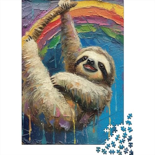 Faultier Puzzle 1000-teilige Schwer Puzzle Spielzeug Lernspiel Impossible Herausforderung Spielzeug Für Erwachsene Und Kinder Ab 12 Jahren 1000pcs (75x50cm) von NoveAurora