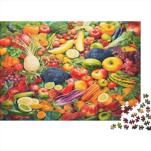 Obst 1000 Stück Puzzles Für Erwachsene Teenager Stress Abbauen Familien-Puzzlespiel Mit Poster in 1000-teiliges Puzzle Kinder Lernspiel Spielzeug Geschenk Puzzel 1000pcs (75x50cm) von NoveAurora