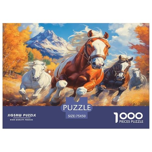 Pferd Puzzle 1000 Teile Erwachsener Kniffel Spaß Für Die Ganze Familie - Abwechslungsreiche 1000 Puzzleteilige Motive Puzzle Erwachsene, Puzzel 1000pcs (75x50cm) von NoveAurora