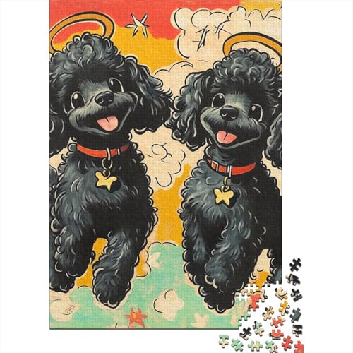 Pudel Puzzles 1000 Teile Schwer Puzzle Spielzeug Pädagogisches Spiel Impossible Herausforderungsspielzeug Für Erwachsene Und Kinder Ab 14 Jahren 1000pcs (75x50cm) von NoveAurora