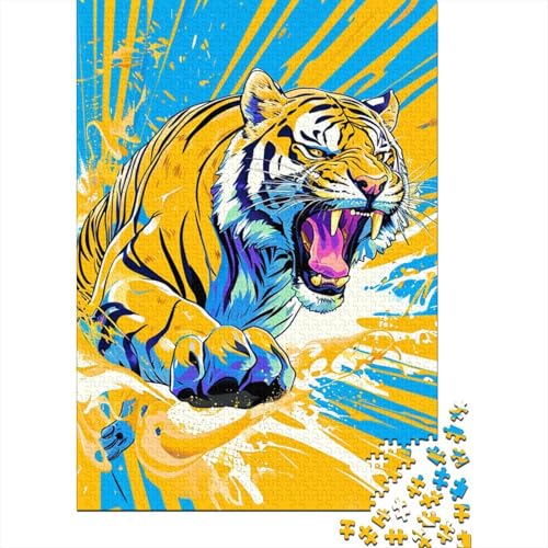 Tiger Puzzle 1000 Teile Schwer Puzzle Spielzeug Lernspiel Impossible Herausforderung Spielzeug Für Erwachsene Und Kinder Ab 12 Jahren 1000pcs (75x50cm) von NoveAurora