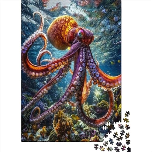 Tintenfisch Puzzles 1000-teilige Schwer Puzzle Spielzeug Lernspiel Impossible Herausforderungsspielzeug Für Erwachsene Und Kinder in Bewährter 1000pcs (75x50cm) von NoveAurora