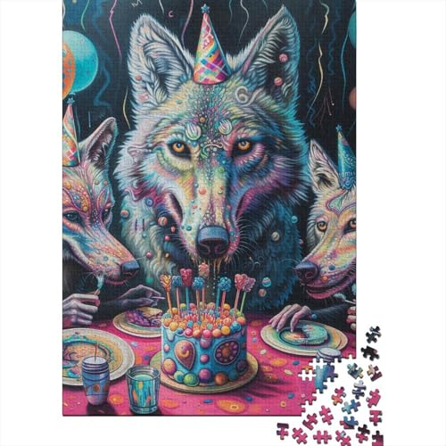 Wolf Puzzle 1000-teilige Schwer Puzzle Spielzeug Pädagogisches Spiel Impossible Herausforderungsspielzeug Für Erwachsene Und Kinder Ab 12 Jahren 1000pcs (75x50cm) von NoveAurora