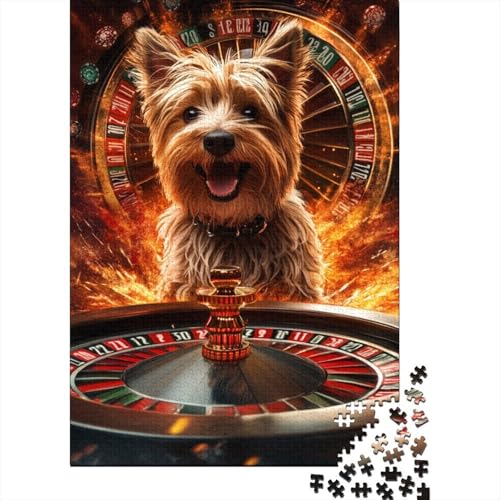 Yorkshire Terrier Puzzle 1000 Teile Schwer Puzzle Spielzeug Pädagogisches Spiel Impossible Herausforderungsspielzeug Für Erwachsene Und Kinder in Bewährter 1000pcs (75x50cm) von NoveAurora