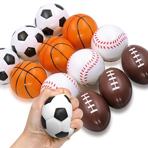 Anti-Stressbälle - 12 Stück, 4 Verschiedene Typen, Spielzeug für Kinder und Erwachsene zur Entspannung und Stressabbau, perfekt als Mitgebsel, Gastgeschenke, für Kindergeburtstage und Weihnachten Anti-Stressbälle - 12 Stück, 4 Verschiedene Typen, Spielzeug für Kinder und Erwachsene zur Entspannung und Stressabbau, perfekt als Mitgebsel, Gastgeschenke, für Kindergeburtstage und Weihnachten von Novelty Place