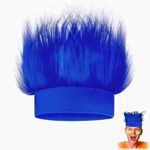 Novelty Place Blue Hairy Costume Headband - Funny and Fluffy Crazy Hair Wig and Troll Hair Costume Accessory - Perfect for Sports Parties, Fancy Dress, Cosplay and Halloween Novelty Place Blue Hairy Costume Headband - Funny and Fluffy Crazy Hair Wig and Troll Hair Costume Accessory - Perfect for Sports Parties, Fancy Dress, Cosplay and Halloween von Novelty Place