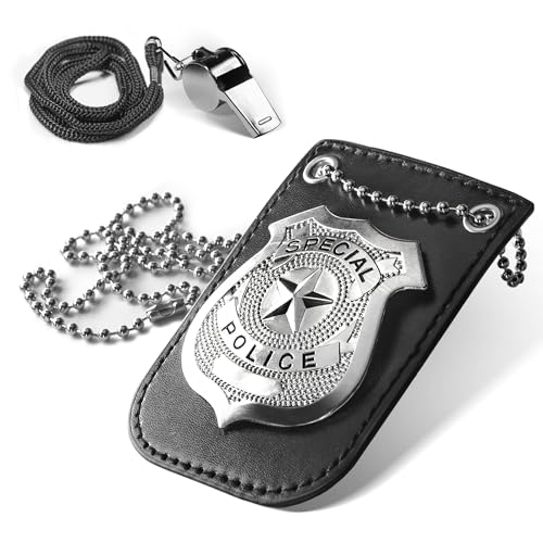 Novelty Place Kinder-Polizei-Rollenspielset – Polizeiabzeichen und Pfeife, Detektiv-Rollenspiel-Requisiten, Polizeikostüm-Zubehör für Polizisten Novelty Place Kinder-Polizei-Rollenspielset – Polizeiabzeichen und Pfeife, Detektiv-Rollenspiel-Requisiten, Polizeikostüm-Zubehör für Polizisten von Novelty Place
