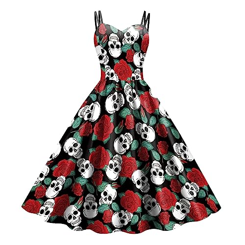 Novent Gothic Damen Kleid | Gothic Cosplay Outfits für Frauen - Damen-Mardi-Gras-Karneval-Partykleid für Halloween-Geschenke von Novent