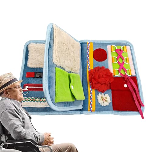 Novent Zappeldecke für Erwachsene, sensorische Decken für Erwachsene | Beruhigende Fidget-Decke für ältere Menschen für Autisten,Demenz-Alzheimer-Produkte, vielseitiges Fidget-Spielzeug zum von Novent