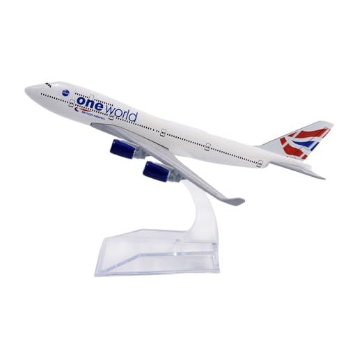 Novstuf Airbus British Airways Druckguss-Metall-Flugzeugmodell mit Ständer, Legierungsmodellbausatz für Luftfahrt-Enthusiasten, Geschenk von Novstuf