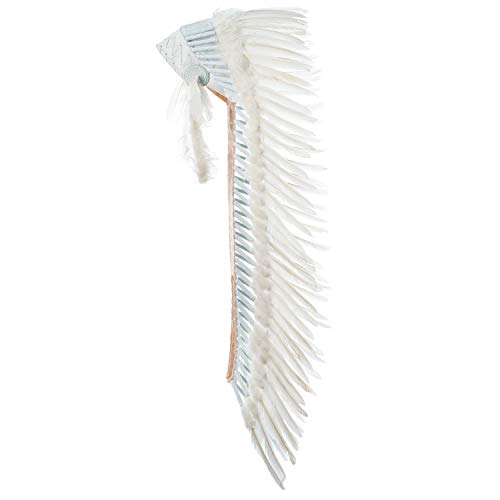 Novum Crafts Feder-Kopfschmuck, Indianer-inspiriert, Farbe wählbar, Reines Weiß, Einheitsgröße Novum Crafts Feder-Kopfschmuck, Indianer-inspiriert, Farbe wählbar, Reines Weiß, Einheitsgröße von Novum Crafts