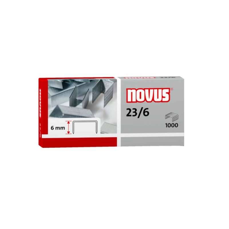 NOVUS Heftklammern, Sets Einzeln, Schenkellänge 6 mm, Stückzahl 1.000 von Novus