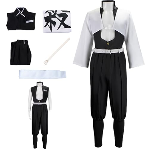 Nozfeon Shinazugawa Sanemi Cosplay Kostüm Shinazugawa Sanemi Cosplay Kimono komplettes Set Halloween von Nozfeon