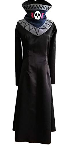 Nsoking Anime-Cosplay-Kostüm, Herrenmantel, Uniform, Halloween-Umhang, Weihnachtsoutfit, Schwarz, XL von Nsoking