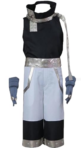 Nsoking Anime Cosplay schwarzer Anzug Handschuhe Gürtel Kostüm Halloween Outfit Cosplay Pro Custom (klein) von Nsoking